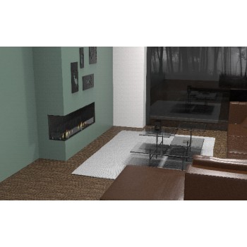 Bioethanol fireplace two sided